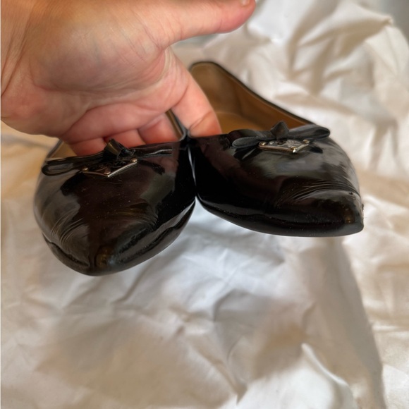 Prada Glossy Black patent leather Women's pointy toe ballet flats Loafers - Picture 11 of 14